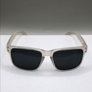Oakley Halbrook Frost White-Gray Sheer Frame Sunglasses OO9102 Polarized.